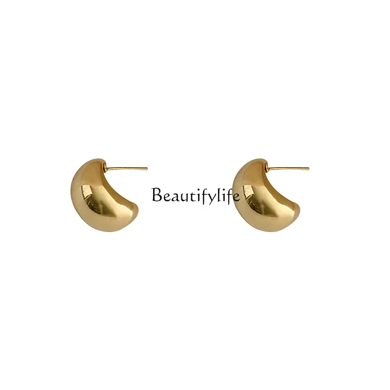 

South Korea Simple Special Interest Design Metal Ear Earrings, New Fashion