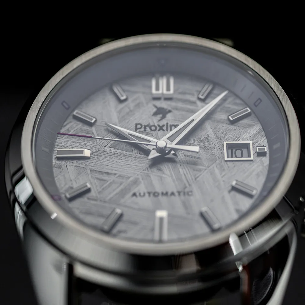 Proxima 42mm Luxury Men Watch Meteorite Dial PT5000 SW200 Automatic Mechanical Business Wristwatches Sapphire BGW9 Luminous