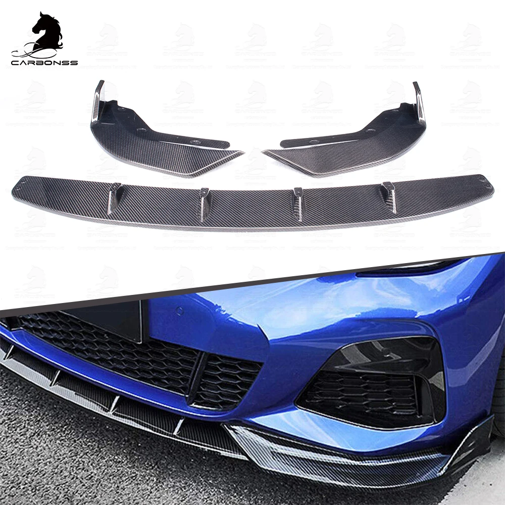 

Modification Hot Sales Carbon Fiber Body Kit CP Type 3PC Front Bumper Lip Fit for G20