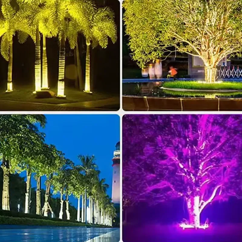 Factory Direct 12W RGB Coconut Palm Tree LED Hug Light IP66 Waterproof AC Powered App Remote Control for Landscape for