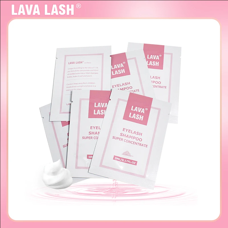 5 pezzi Lava Lash Super concentrato Mousse Shampoo per ciglia pulizia delicata innesto schiuma Extension ciglia 5ml strumenti per il trucco