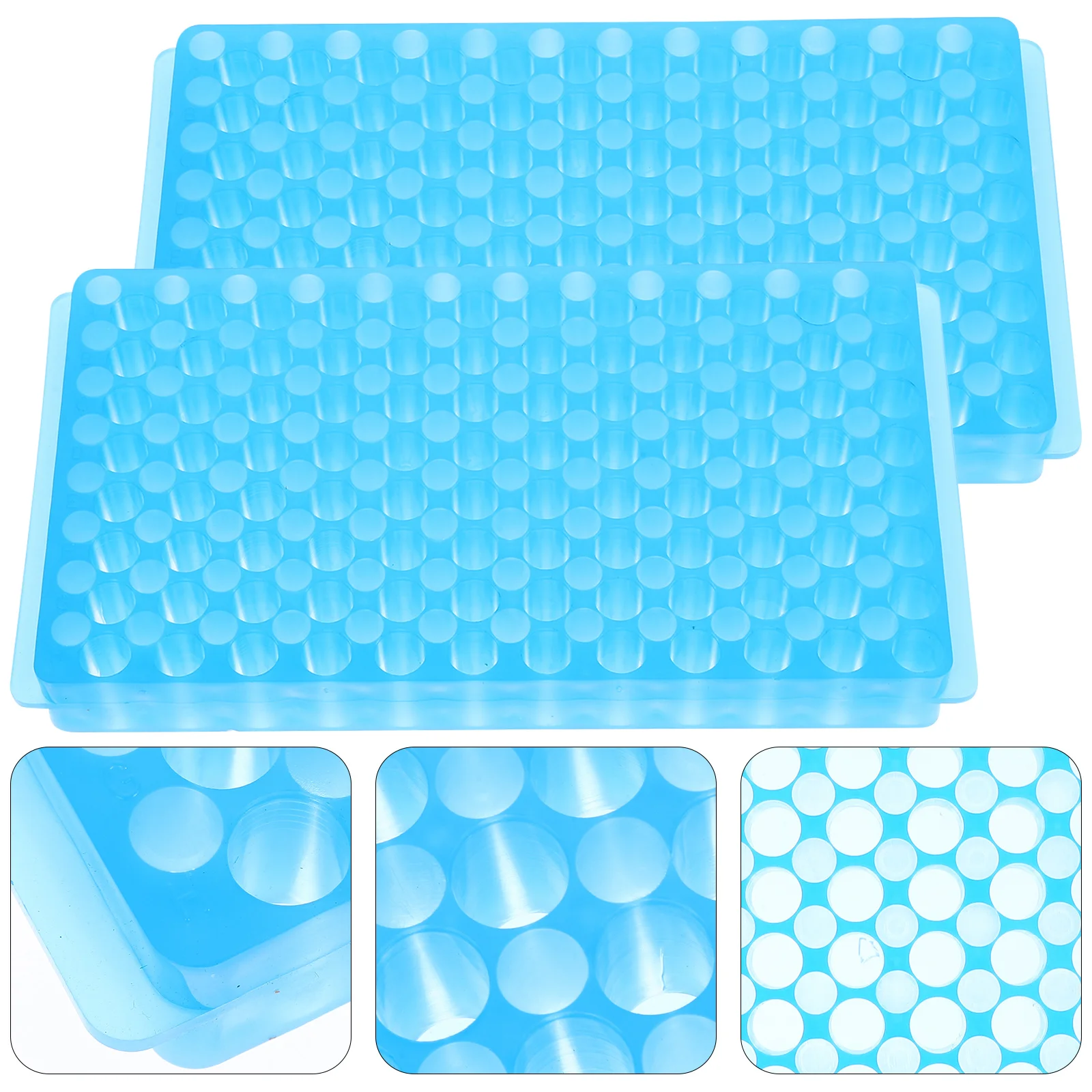 

2Pcs Reusable Tube Rack Laboratory Test Tube Holder Durable Organizer 96 Holes Storage Stand Test Tubes Rack