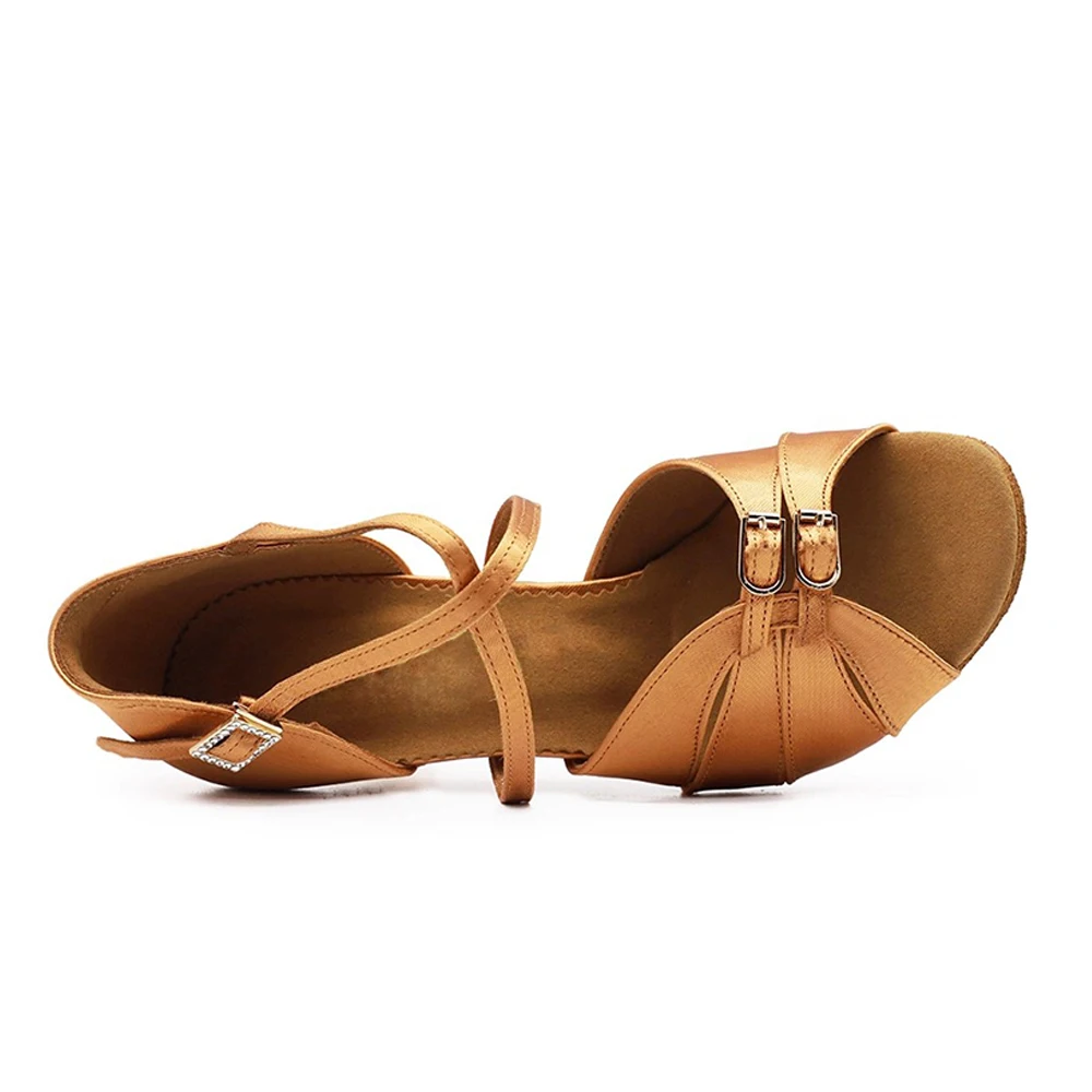 Ballroom SALSA أصيلة عدم الانزلاق النعال مقاوم للبلى امتصاص العرق الحرير صقيل تنفس خأحذية السالسا للرقص اللاتيني للنساء صنادل عالية الخناجر SocialJazz أحذية رياضية للرقص الإناث قاعة الرقص الكعوب الغريبة الساخن BD2307 #5