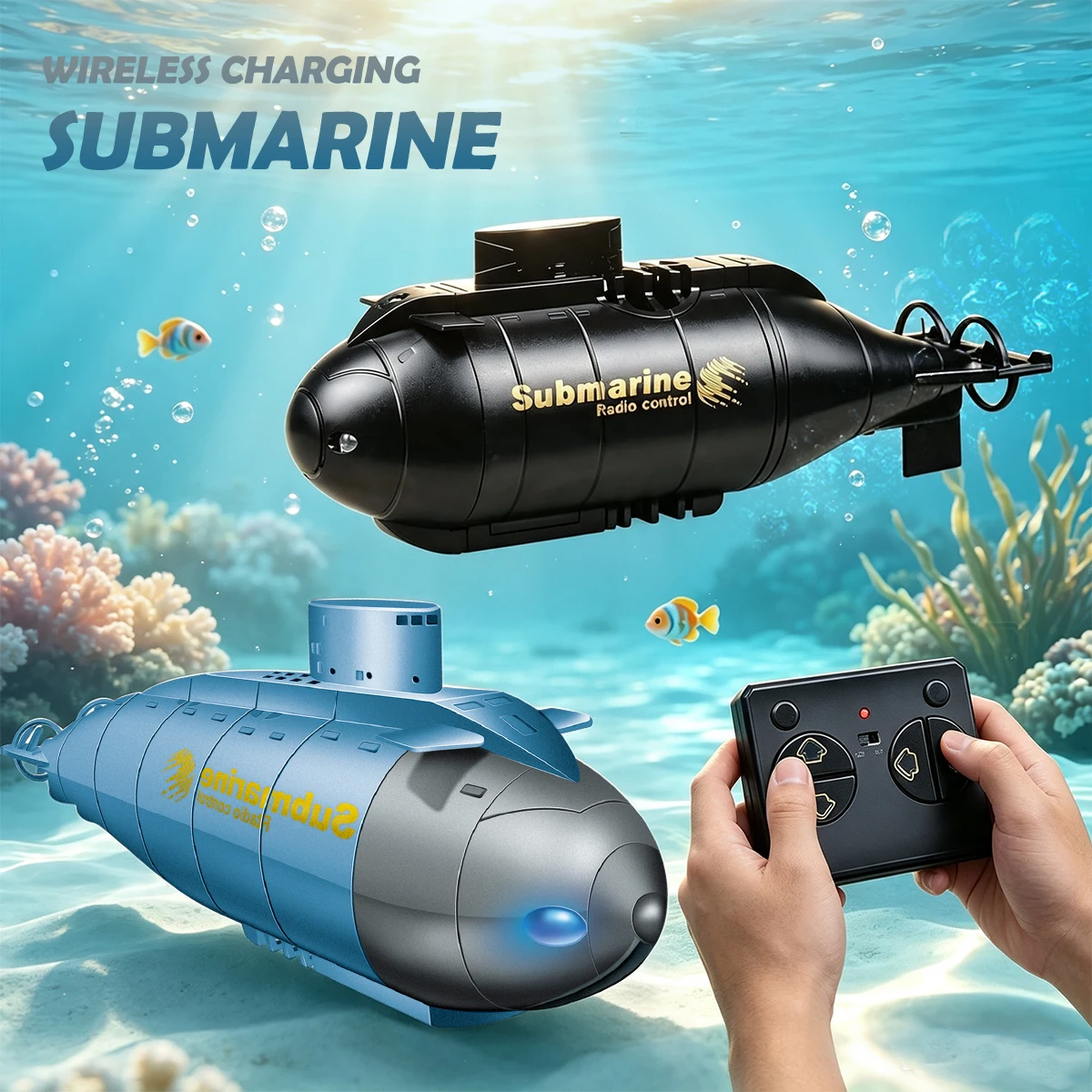 Rc Submarine Water - Mini-onderzeeër speelgoed met afstandsbediening, elektrische speedboot