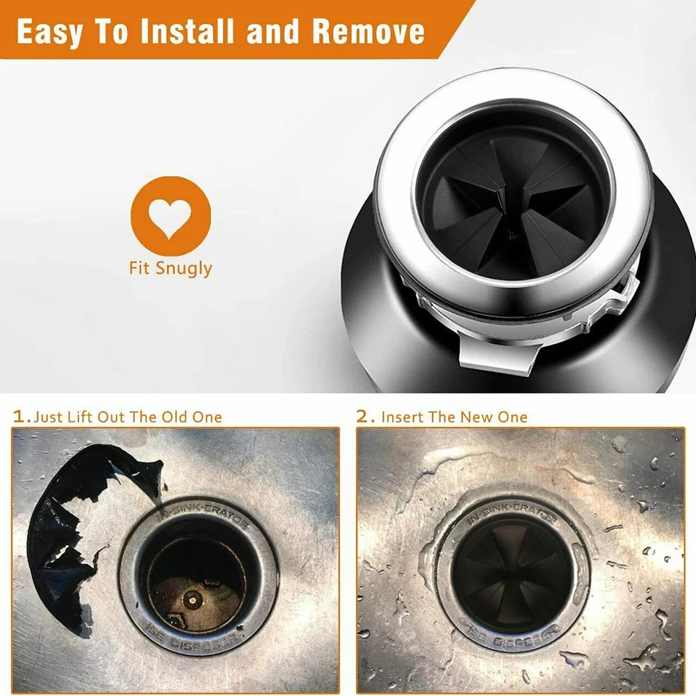 2pcs Garbage Stopper Ring Cover For Insinkerator Garbage Disposal Splash Guard Sink Baffle Reduce Disposer Noise Tool