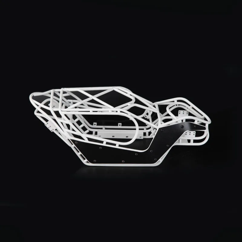 Red Flame Simulated Metal Pipe Frame Ghost Hollow Steel Pipe for 1/10 RC Crawler Car AXIAL 90018 90031 90045 90048 90053 Chassis