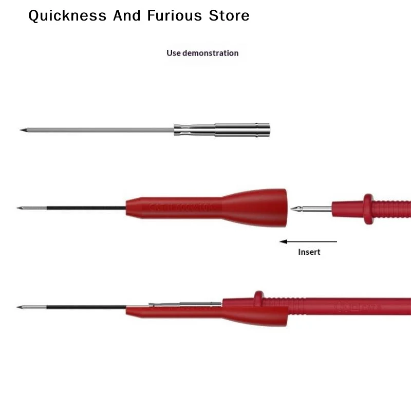 【TO】2mm Test Lead Extension Cover Non Destructive Multimeter Probe Testing Needle For Test Lead Stainless Steel Pin