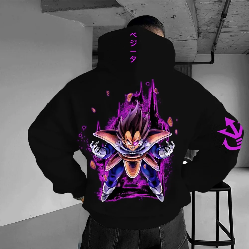 

Новинка 2025, аниме Harajuku Dragon Ball Z, толстовка с капюшоном, уличная одежда, мужской осенне-зимний свитер с капюшоном, большой женский топ унисекс с длинными рукавами