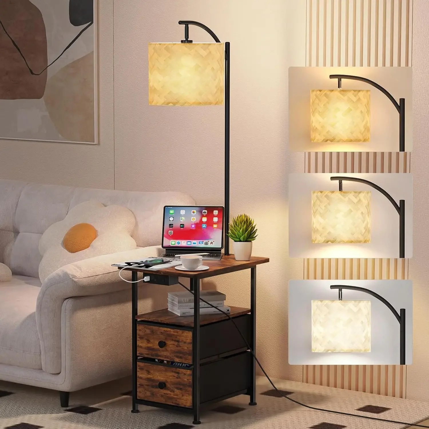 Floor Lamp With Tab…