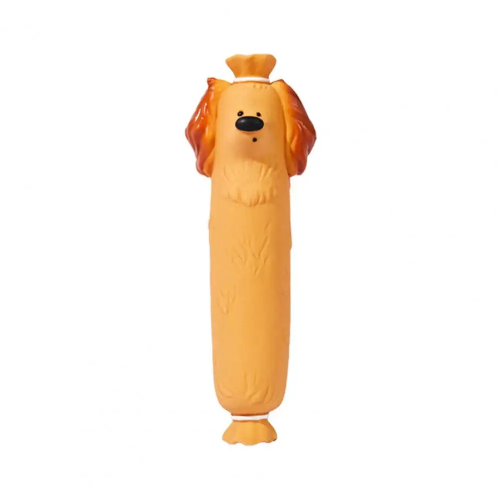 

Fun Sausage Dog Toy Interactive Squeaky Puppy Teething Toy for for small medium large pets Teeth Cleaning Anxiety Relief