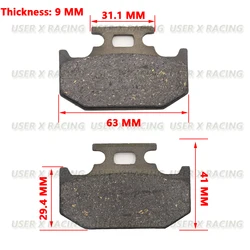 USERX Motorcycle disc brake pad Brakes Front Rear Disc Brake Pads For FA152 KAWASAKI KX KDX KLX 125 200 250 500 650 SUZUKI