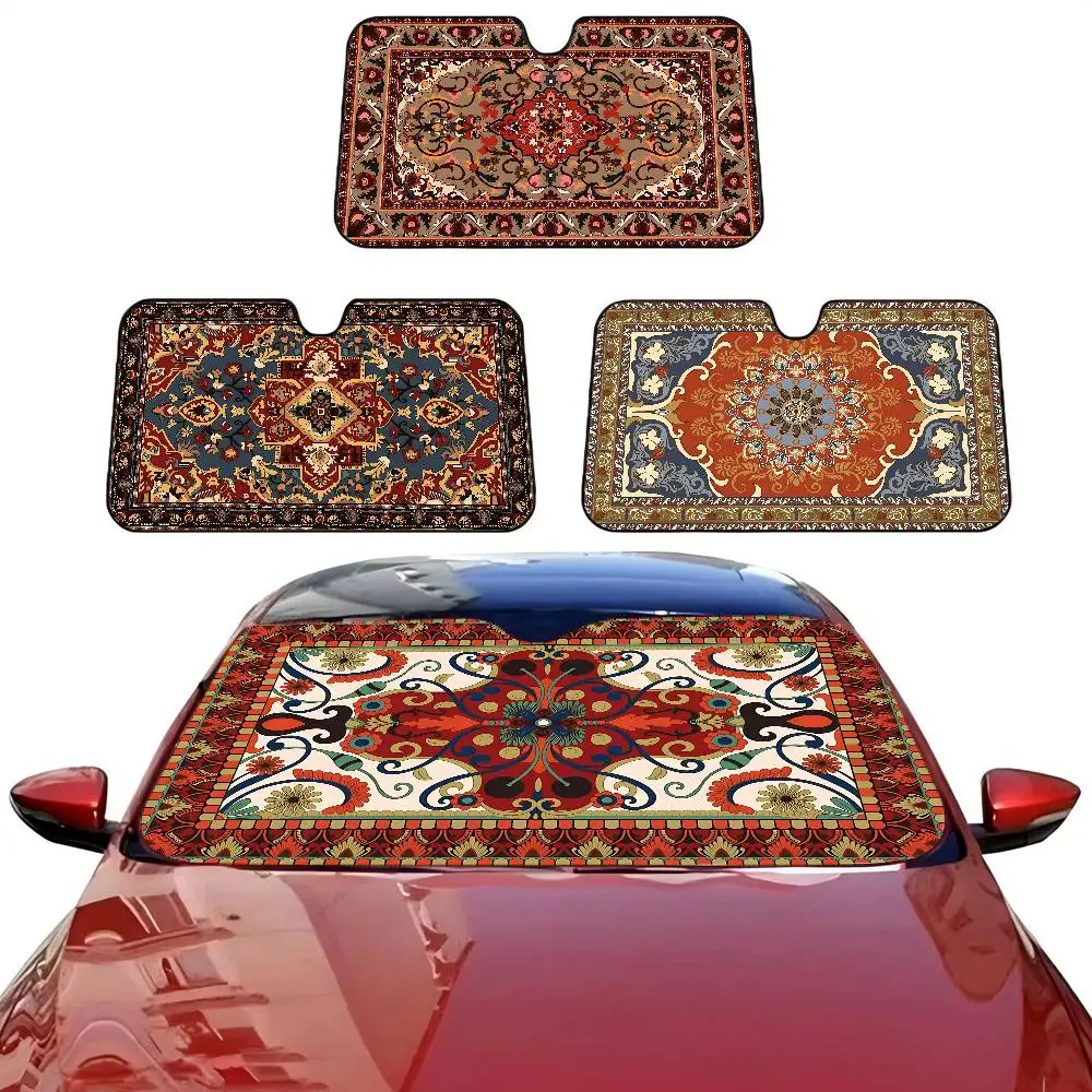 Persian p-pattern Car Windshield Funny Sun Shade Foldable UV Ray Sun Visor Protector Sunshade for Front Window