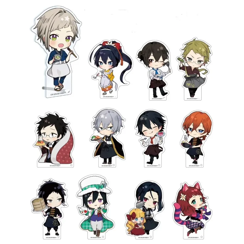 Game Akutagawa Dazai Osamu Izumi Kyouka Atsushi Nakahara Chuya Acrylic Stand Doll Anime Mini Figure Model Cosplay Toy for Gift