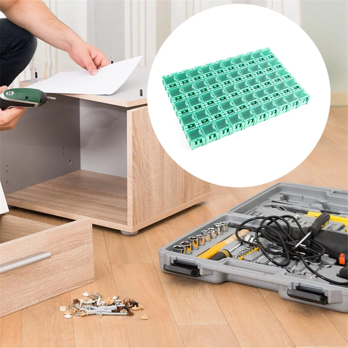 A002 SMD SMT Electronic Component Container Mini Storage Boxes Kit Red