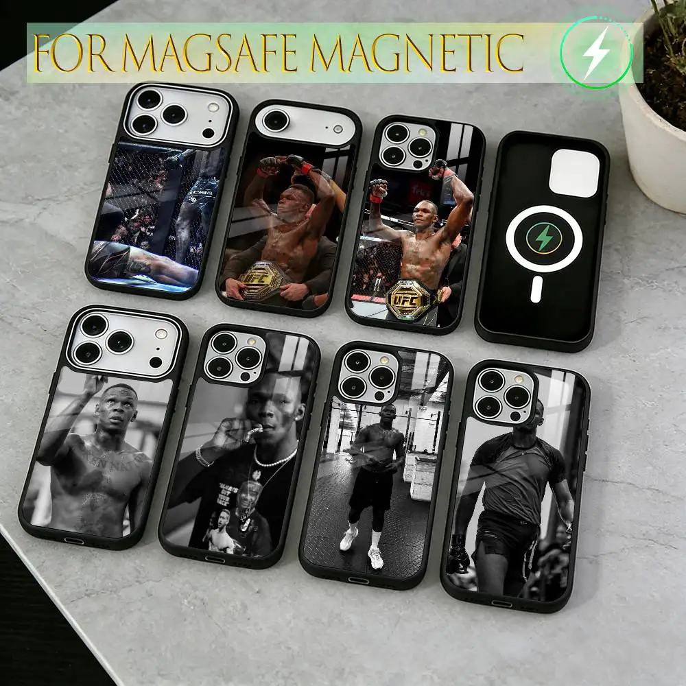 

I-Israel A-Adesanya Phone Case For iPhone17,16,15,14,13,12,11 Plus,Pro Magnetic with Magsafe Wireless Charging