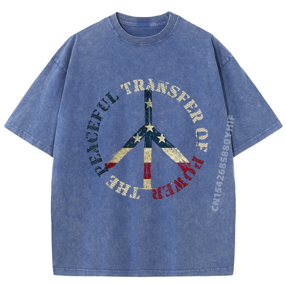 

The Peaceful Transfer Of Power Called Vote Election Clothes Men Clothes Funny Shirt Mens Fashionable And Trendy Washed Clothes