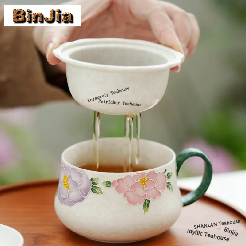 

123 мл ворсовая картина, пион, кофейная кружка, ретро чашка для капучино, латте, чашка для послеобеденного чая, домашняя офисная чашка для воды, чайные услуги, ремесло