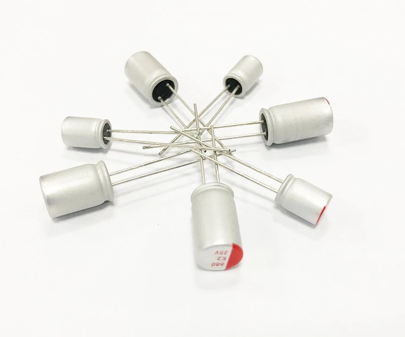 25pcs 16V 680uF Polymer Solid Electrolytic Capacitor 6.3x14mm for GaN 45W Charger Power Supply