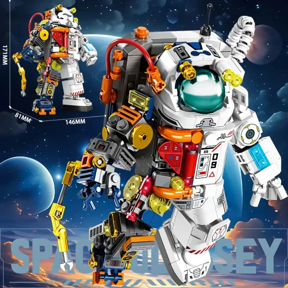 City Space Warrior Exploration Astronaut Robot Building Blocks Creative MOC DIY Robots Bricks Toys for Boys Adult Gift