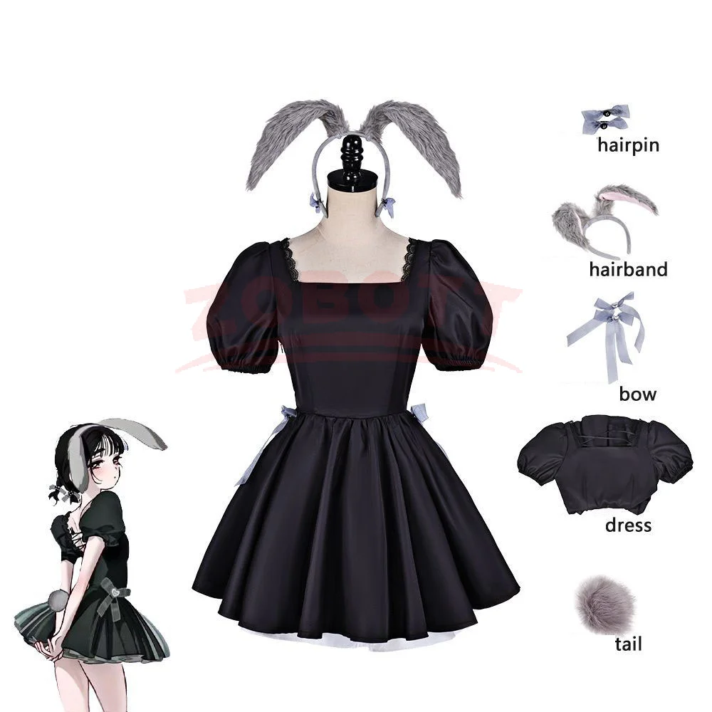 Costume de cosplay Anime Sua Alien Stage Rabbit Coffee, pour le 3ème anniversaire de Sua, tenue de demoiselle d'honneur, jeu de rôle d'Halloween, coiffe pour femme