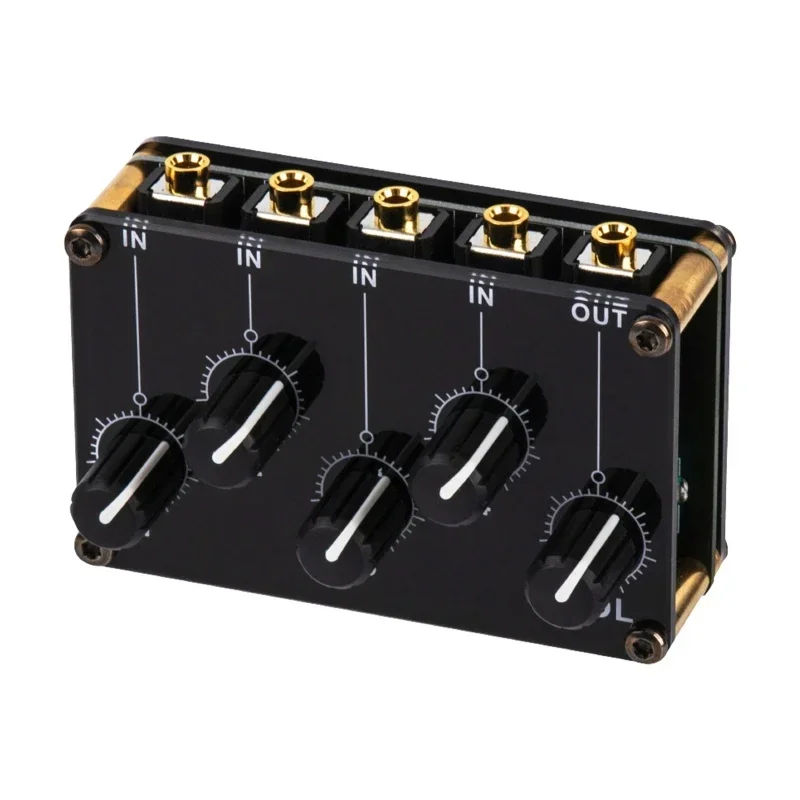 Mikser stereo 4 w 1 na wyjście AUX mikser pasywny 3,5 mm sterowanie poziomami linii Drop Shipping — zdjęcie produktu 2