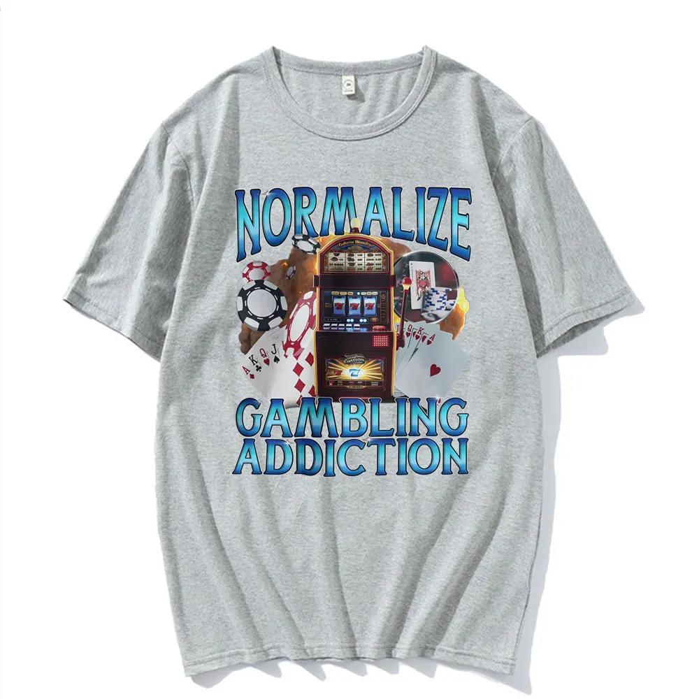 تي شيرت الرجال والنساء فتحة آلة ورقائق البوكر تي شيرتات عجيبة محايد Harajuku القطن س الرقبة تي شيرت ملابس حريمي #3