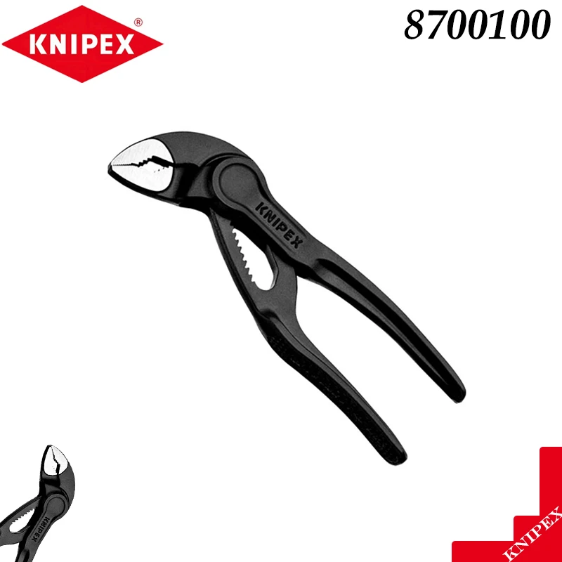 

Knipex 8700100 Cobra Water Pump Pliers Mini Compact Adjustable Tool for Plumbing & Tight Spaces