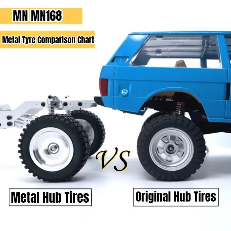 MN MN168 MN128 1/12 RC Climbing Remote Control Car Modified Parts Upgraded Metal Mirror Hub Wheels - Image 4