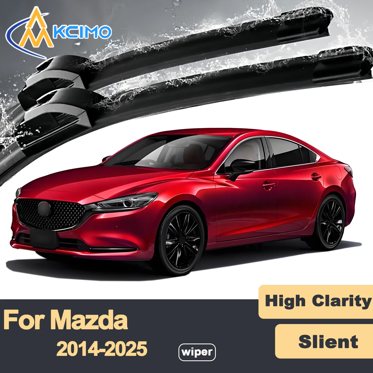 

Premium Rubber Durable Silent Windshield Wiper Blades 2pcs for Mazda Mazda6 GJ1 GL 2014-2025 Atenza Front Wiper Blades Set