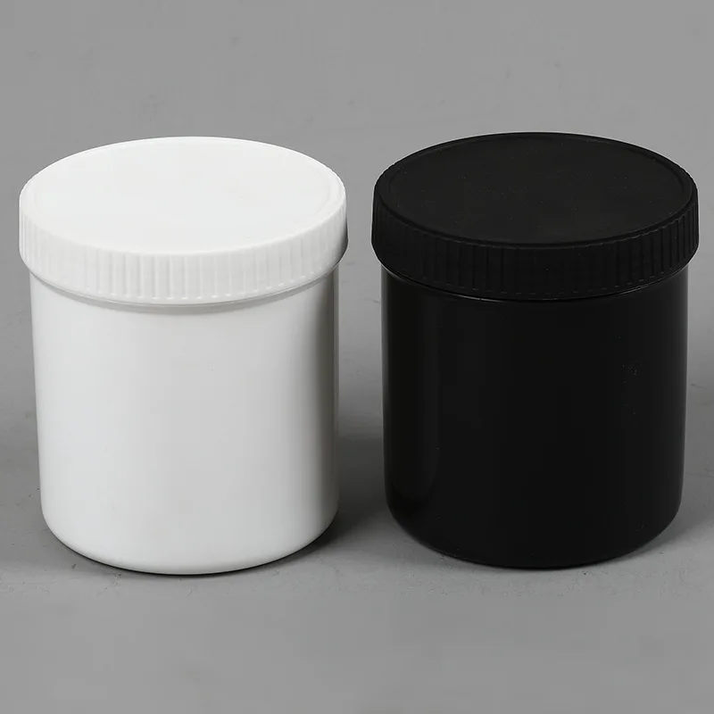 Wholesale 150ml 200ml 300ml 500ml 600ml 1000ml Empty Round Plastic Jar with Lid for Cream Hair Gel Food Grade Storage Container