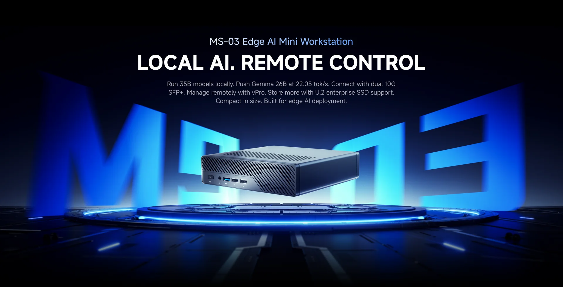 MINISFORUM MS-03 AI Workstation Intel Ultra 9 385H 7 356H 2x10G SFP 10G/2.5G 2xLAN 3xNVMe Windows 11 Gaming Mini PC NAS Homelab
