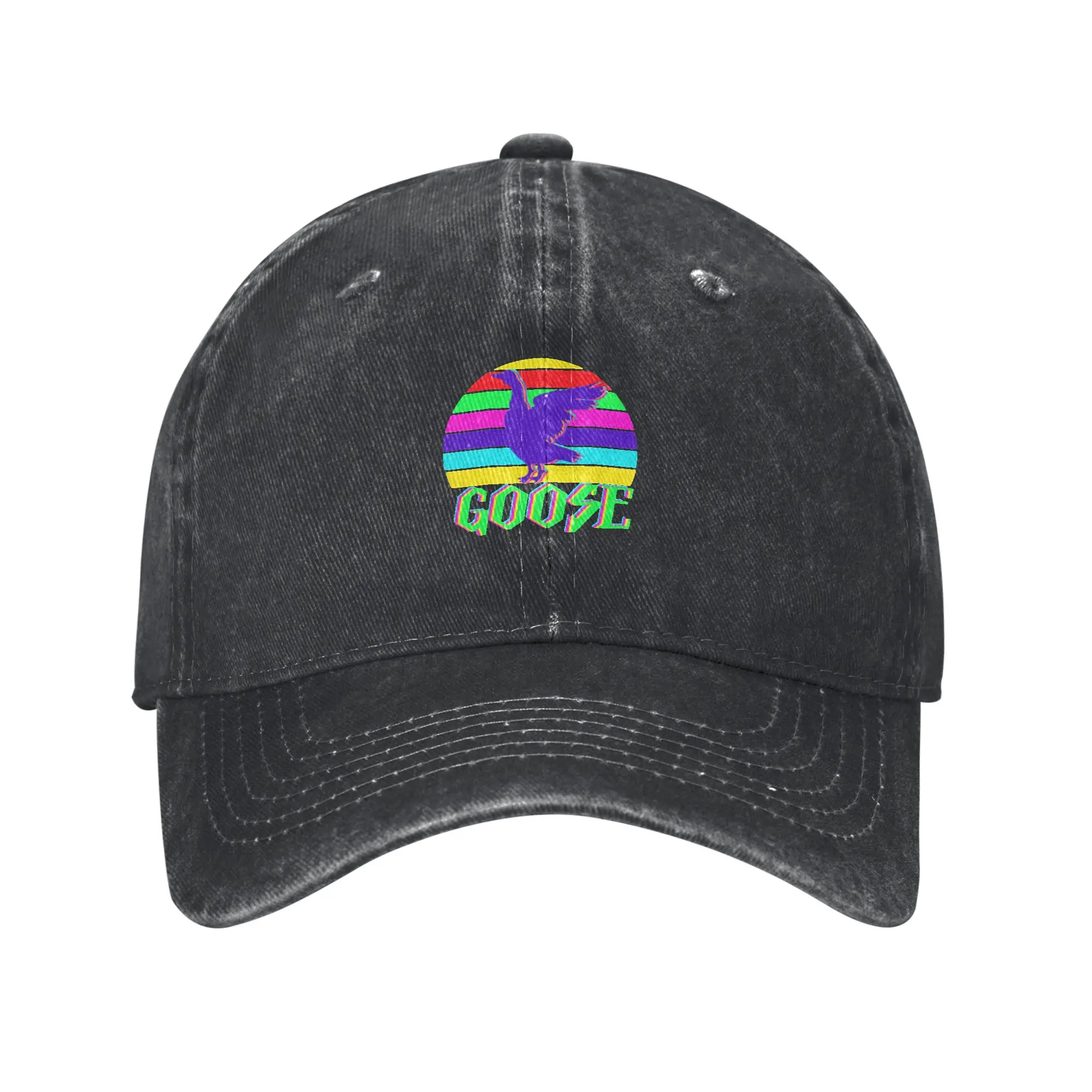 GOOSE 80s Neon Retro Vintage Sunset14 Fashion Baseball Cap  Minimalist Caps Women  Road Travel Caps Women