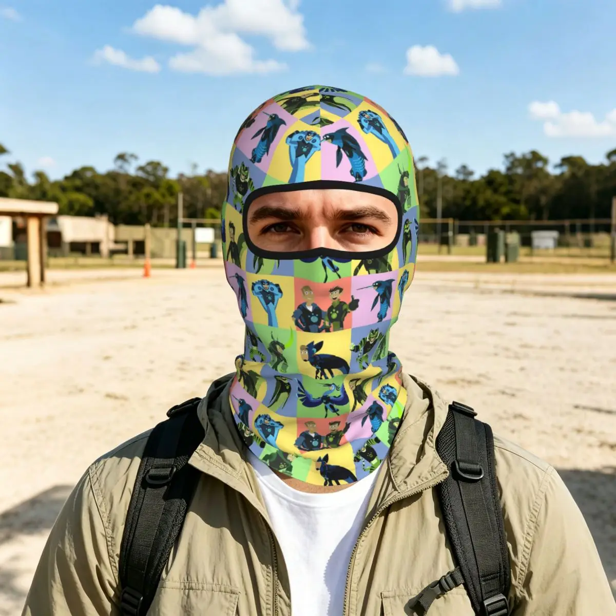 Wild Kratts Creature Powers Breathable Thin Balaclava Full Face Mask Sun Protection Neck Gaiter For Motorcycle Cycling Outdoor