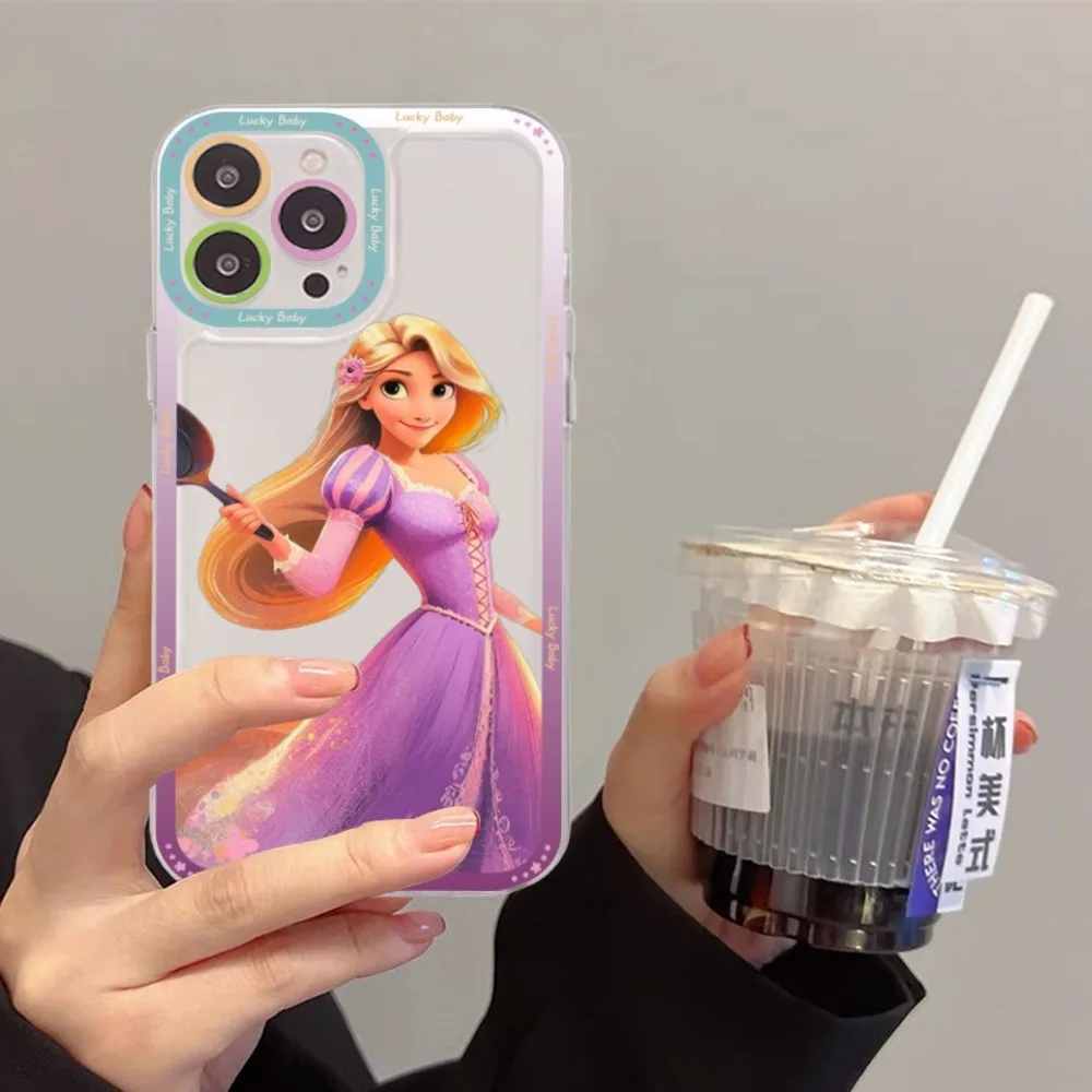 Disney Tangled Rapunzel Phone Case For Samsung S 20 21 22 23 lite plus ultra Clear Mobile Cover Funda