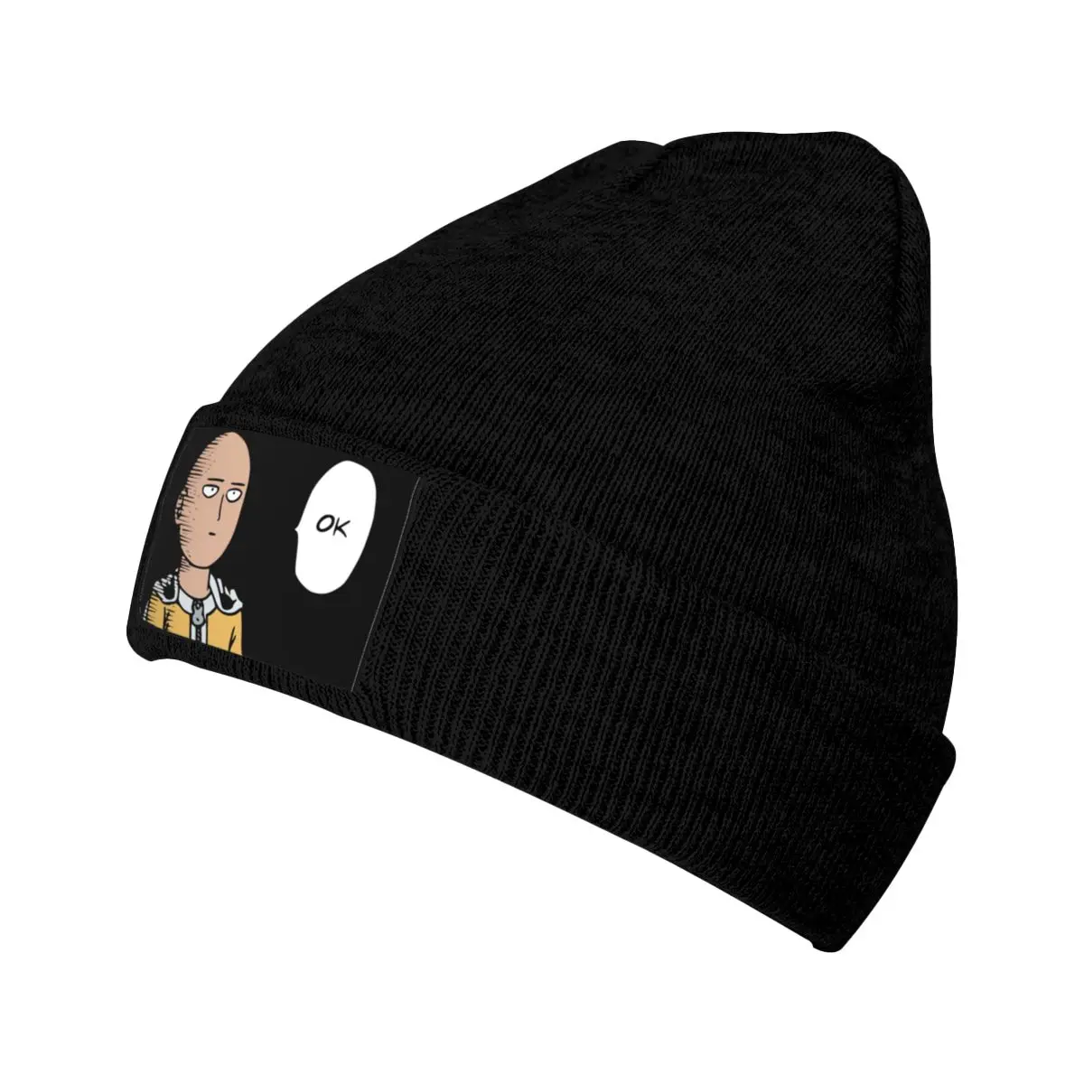 One Punch Man Manga Knitted Caps Women\'s Men\'s Beanie Autumn Winter Hat Acrylic Saitama Ok Anime Casual Caps