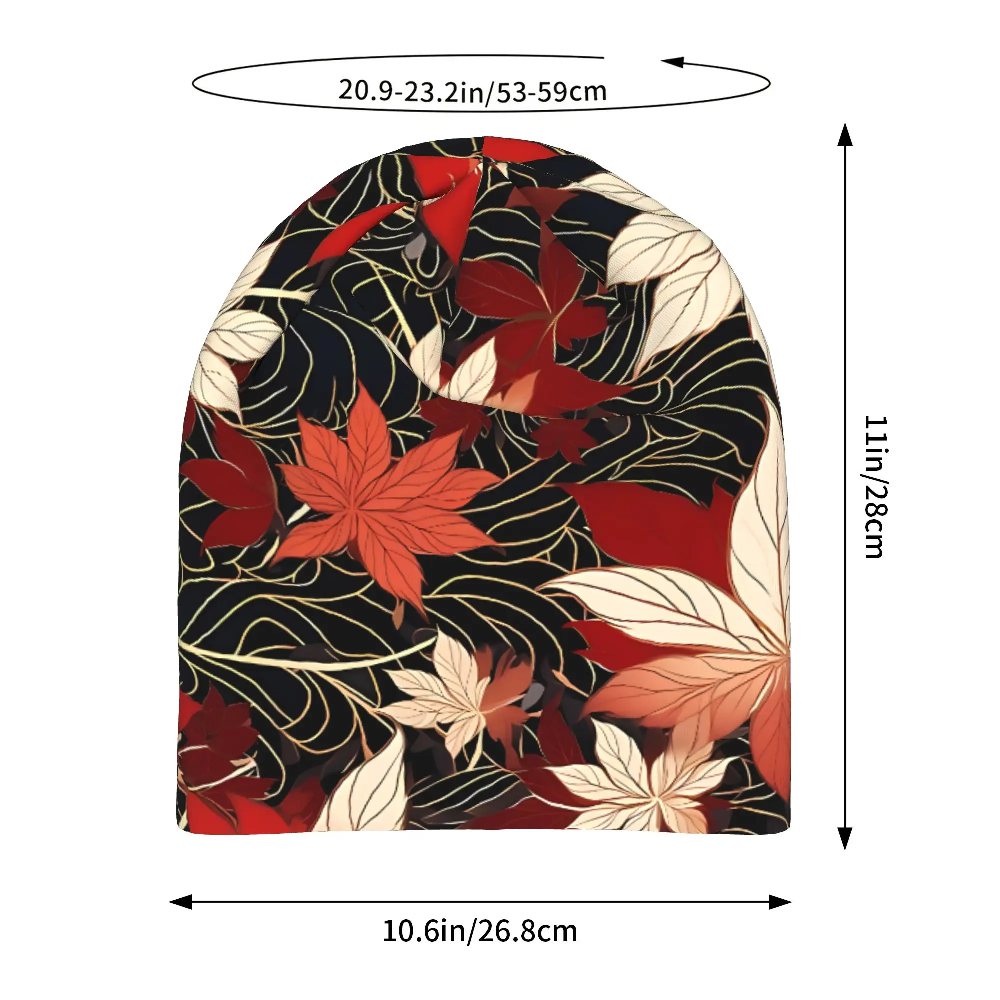 Mainly Maple Seamless Pattern Furoshiki Hat Fashion Caps Men Women  Skullies Beanies Ski Caps Soft Bonnet Hats