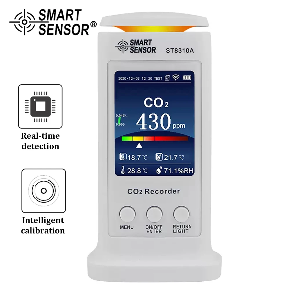 

Carbon Dioxide Recorder Air Quality Monitor Digital Real-Time Tracking CO2 Gas Detector With WIFI LCD Display Data Gas Analyzer