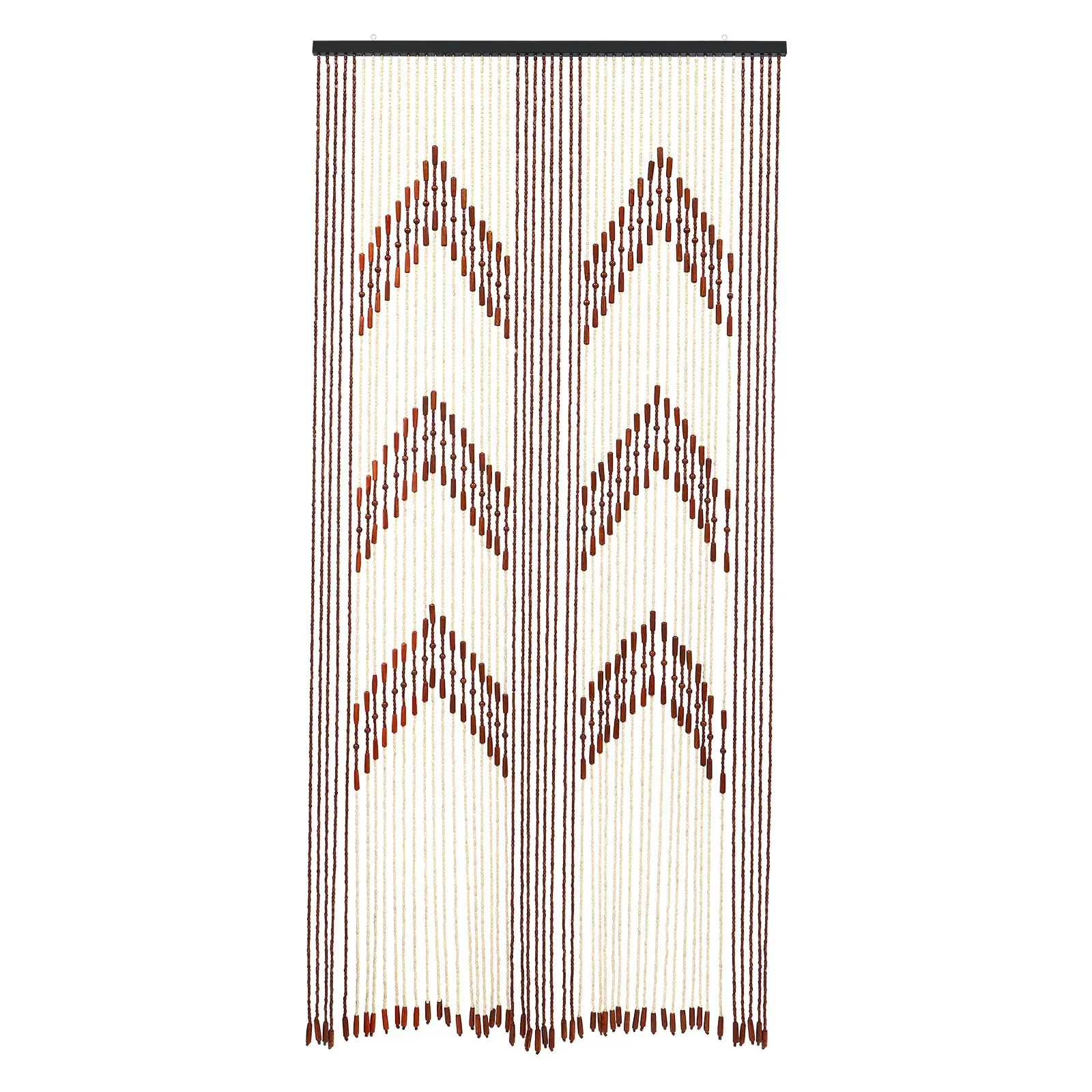 

Natural Bamboo Wood Beaded Curtain for Doorway Room Divider 52 Strands 75\" X 35\", Bamboo and Wooden Doorway Beads-Boho Bohemian C