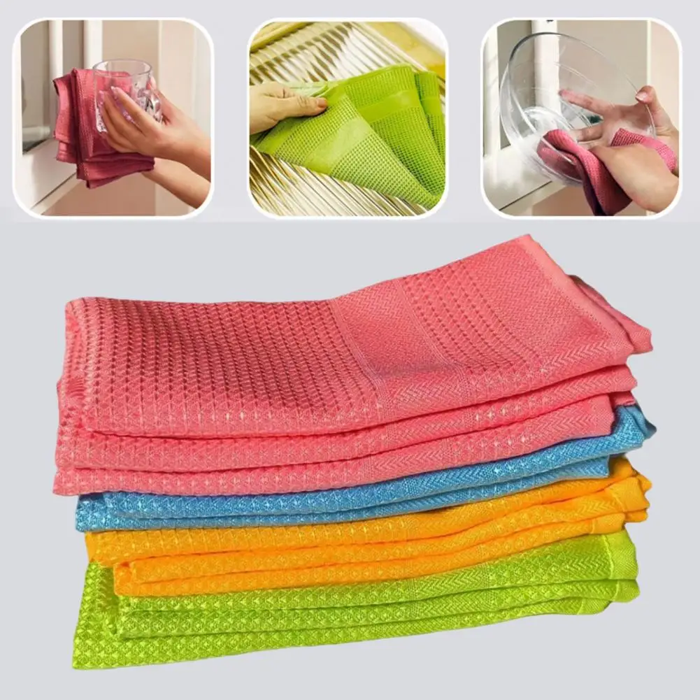Soft Cloth Scratch Free Kitchen Cloth Microfiber Cloth Set Water Absorbent Washing Towels Lint-free Streak-free Rags for Car