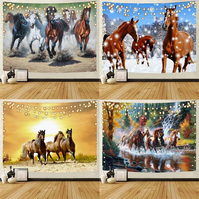 Galloping Horse Wall Decoration Tapestry Home Living Room Tapestry