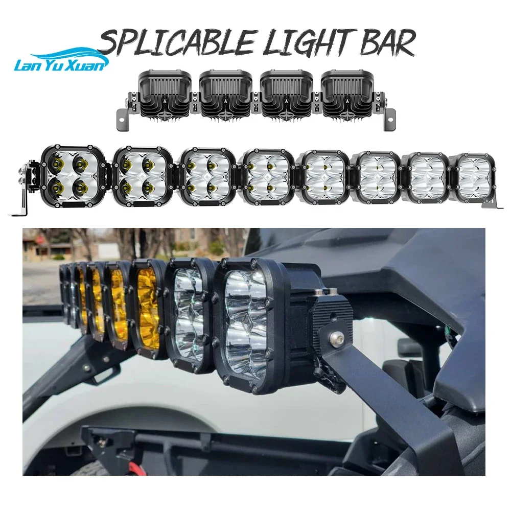 

Newest Design Barra Led 4x4 UTV Roof Mount Offroad Linkable Modular Kit Led Light Bar for Polaris RZR Trucks