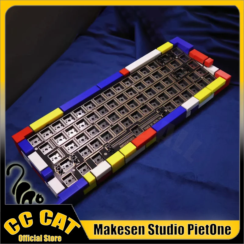 

Makesen Studio PietOne Mechanical Keyboard Kit Tri Mode 3D Print Wireless Keyboard Creative Mondrian Keyboard Custom Accessories