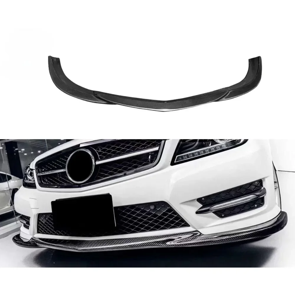 

New! For Mercedes Benz C-Class W204 C63 AMG Carbon Fiber Front Lip Front Shovel Chin Body Kits Trim Automotive Projector 2012-20