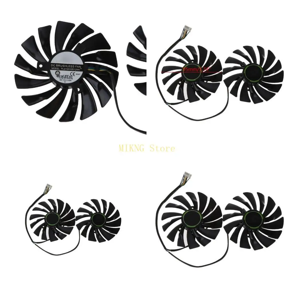 

2 шт., 95 мм PLD10010S12HH, 6-контактный графический кулер для видеокарты, вентилятор VGA для MSI GTX970, лучшая распродажа