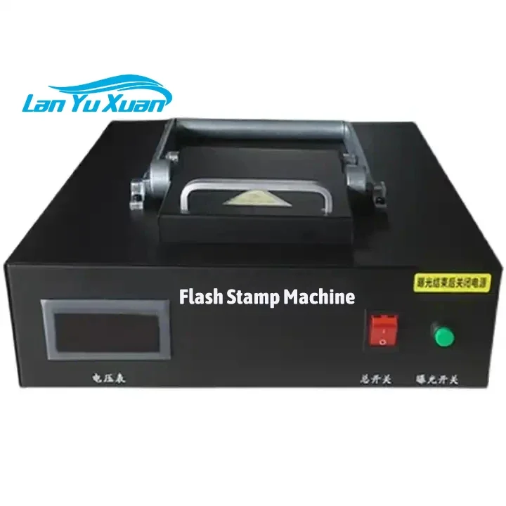 Automatic Black Photosensitive Seal Flash Stamp Machine Self Inking Stamp Rubber Stamp Making Machine