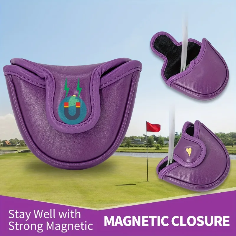 Design einer Skelett- und Komödiemaske, Golf-Putting-Kopfbedeckung, Golfzubehör, PU-Material, langlebige und stilvolle Kopfbedeckung