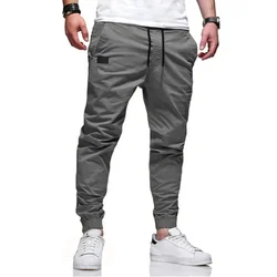 New Cargo Pants Men's Loose Straight sports Clothing Solid color sweatpants Large size Joggers Woven pants Casual Male Trousers