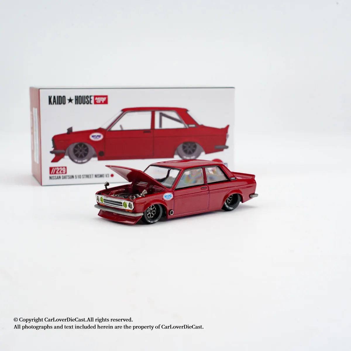 Diecast Kaido House MINIGT 1:64 Scale Datsun 510 Street Nismo V3 Alloy Car Model