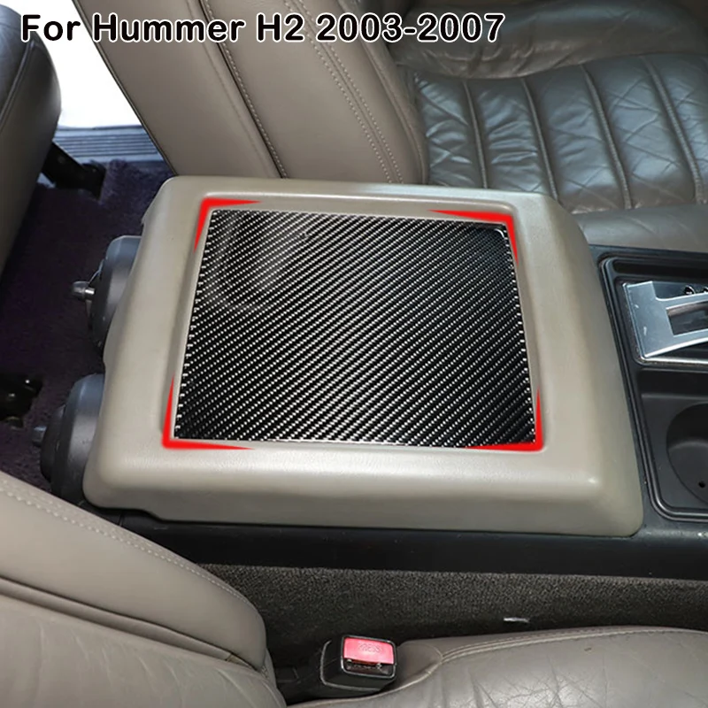 For Hummer H2 2003-2007 soft carbon fiber car center console armrest box slot pad sticker car interior accessories