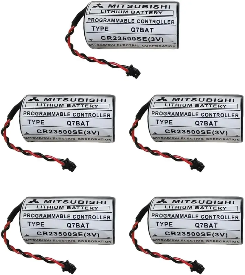 

(Pack of 5) Q7BAT CR23500SE 3V 6000mAh PLC Replacement Battery for Q Series Q7BAT/CR23500SE 3V PLC Battery